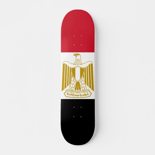 Egyptisk flagga mini skateboard bräda 18,5 cm (Framsida)