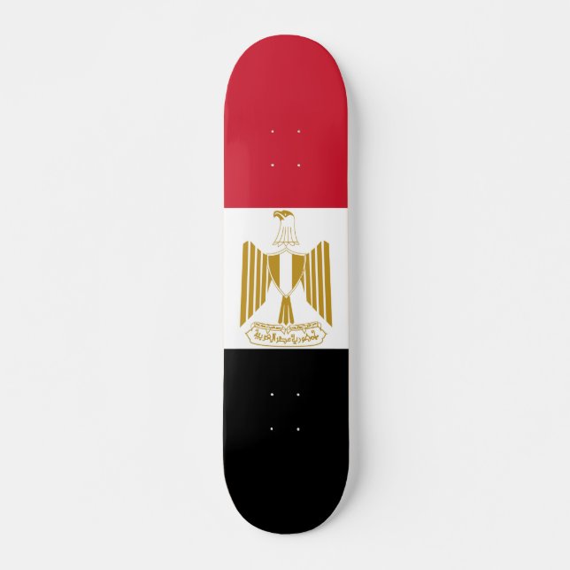 Egyptisk flagga mini skateboard bräda 18,5 cm (Framsida)