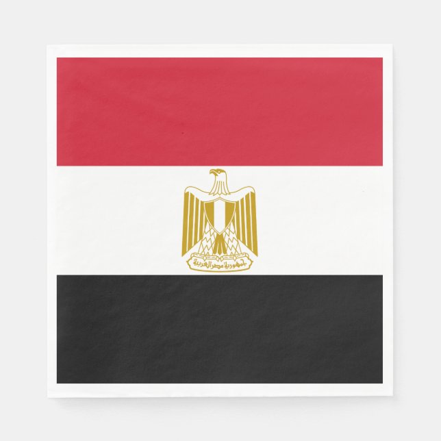 Egyptisk flagga pappersservett (Framsidan)