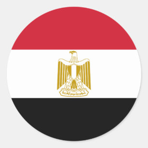 Egyptisk flagga runt klistermärke