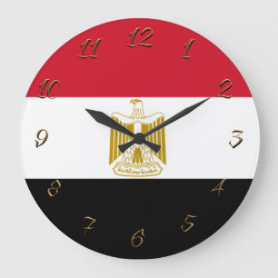Egyptisk flagga stor klocka