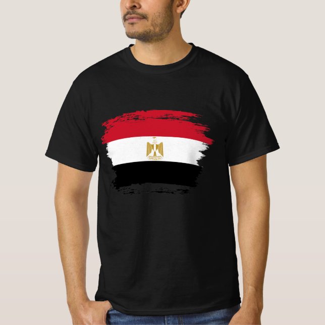 Egyptisk flagga t shirt (Framsida)