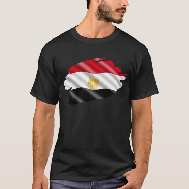 Egyptisk Flagga Tee, jag Kärlek Egypten-skjorta T Shirt (Framsida)