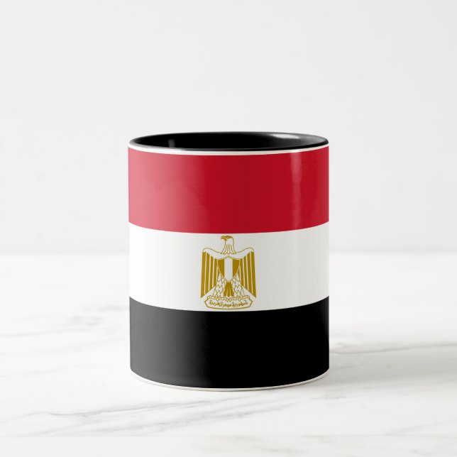 Egyptisk flagga Två-Tonad mugg (Center)
