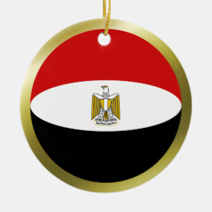 Egyptisk flaggprydnad julgransprydnad keramik