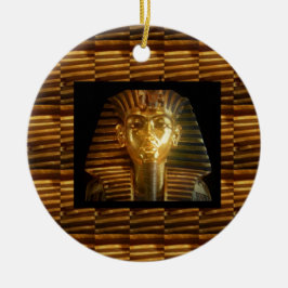 Egyptisk förebildkonst för VINTAGE: PYRAMIDER av Julgransprydnad Keramik