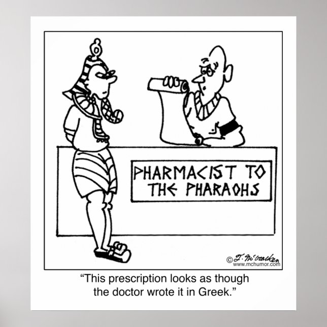 Egyptisk förskrivning skriven i poster (Framsidan)