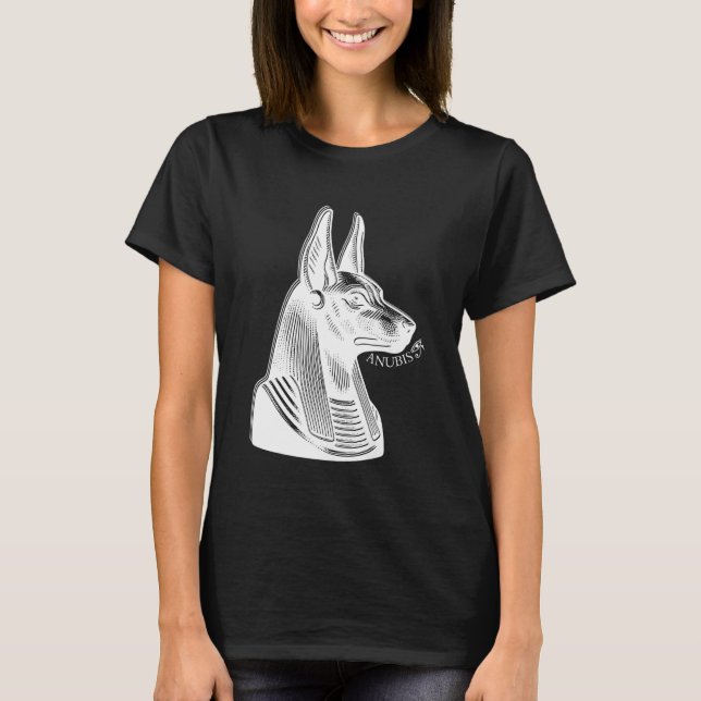 Egyptisk gud Anubis Öga av Horus Kemet Egy T Shirt (Framsida)
