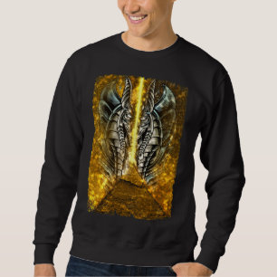 Egyptisk gud Anubis Pyramid Aesthetic Lång Ärmad Tröja
