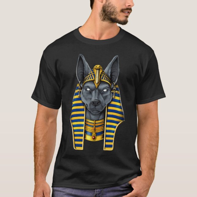 egyptisk gud Anubis T Shirt (Framsida)