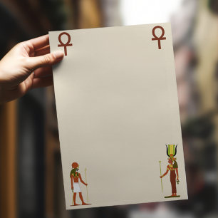 Egyptisk gud och gudinna brevpapper
