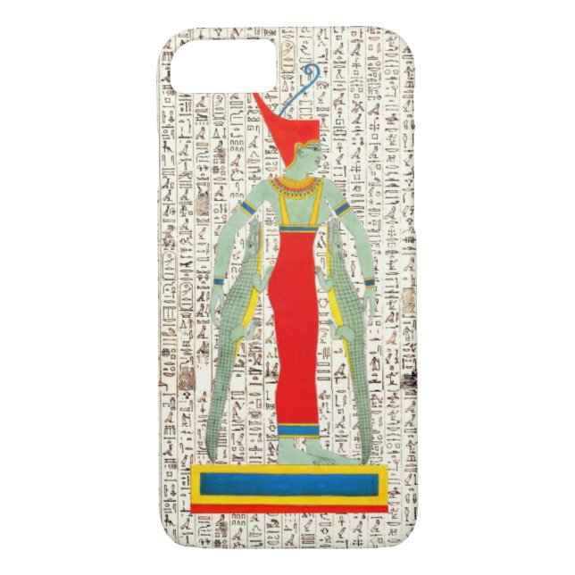 Egyptisk gud Sobek Hieroglyphics Design Ca Case-Mate iPhone Skal (Baksida)