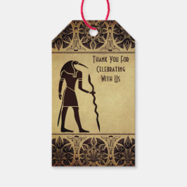 Egyptisk gud Thoth Golden Bröllop Presentetikett