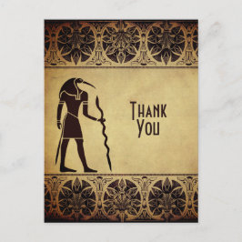 Egyptisk gud Thoth Golden Tack Vykort