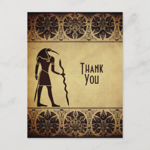 Egyptisk gud Thoth Golden Tack Vykort