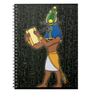 Egyptisk gud Thoth Spiral Notebook Anteckningsbok