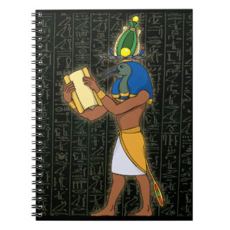 Egyptisk gud Thoth Spiral Notebook Anteckningsbok