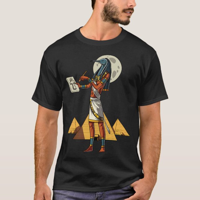 egyptisk gud Thoth T Shirt (Framsida)