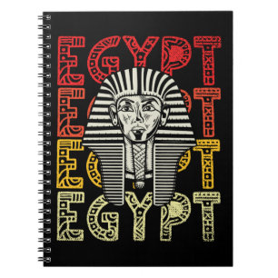 Egyptisk gud Tutankhamun Retro Egypten Pharaoh Anteckningsbok