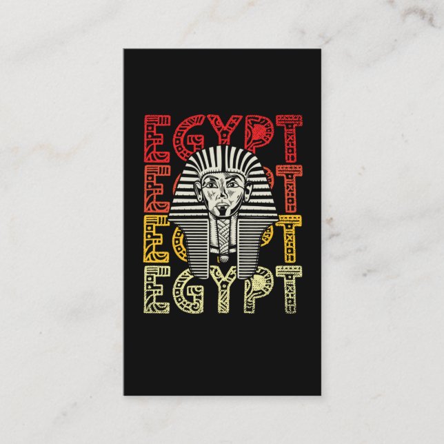 Egyptisk gud Tutankhamun Retro Egypten Pharaoh Visitkort (Framsida)