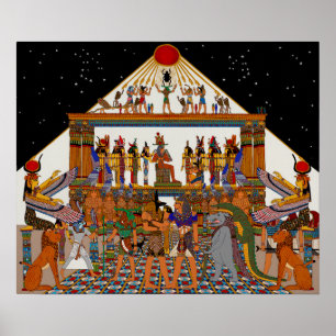 EGYPTISK GUDAFTERLIFEFIESTA POSTER