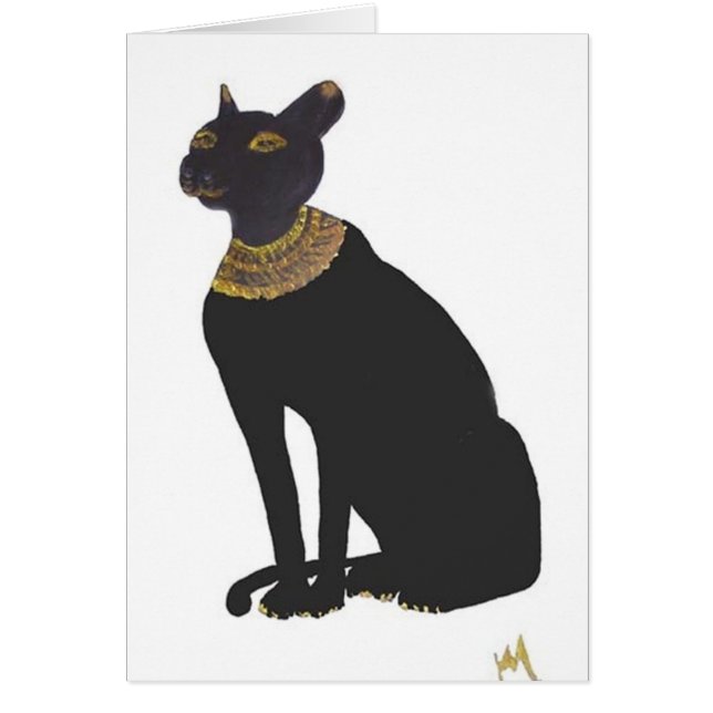 Egyptisk gudinna för Bast av kärlek Hälsningskort (Framsidan)