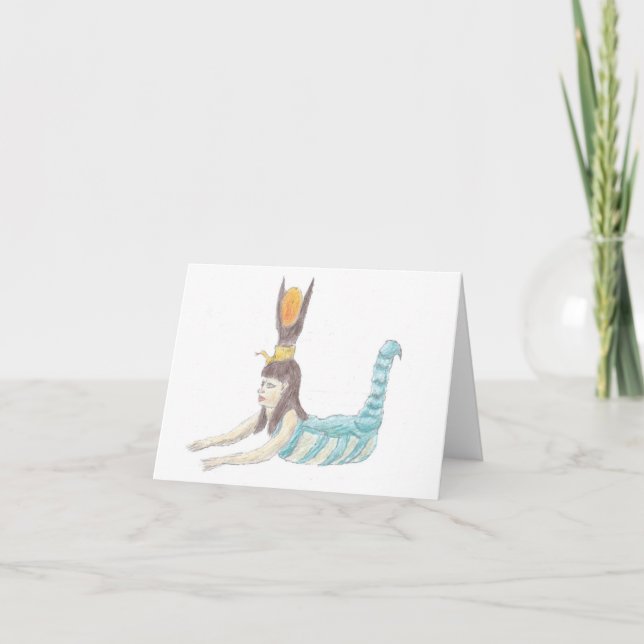 Egyptisk gudinna Selket notecard. Kort (Framsida)