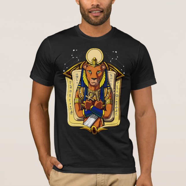 Egyptisk gudinnaLionessSekhmet gud Bastet T Shirt (Framsida)