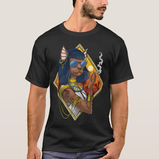 egyptisk gudinnan Bastet T Shirt (Framsida)