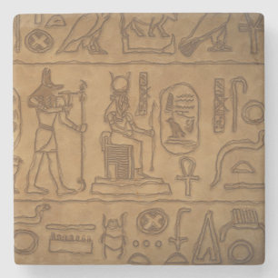 Egyptisk hieroglyfisk konst stenunderlägg
