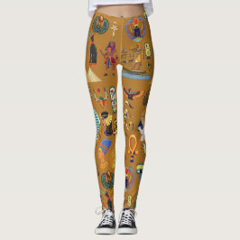 Egyptisk hieroglyfisk-Mönster Hieroglyphi Leggings