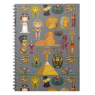 Egyptisk hieroglyfisk - Mönster Pharaoh Anteckningsbok
