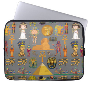 Egyptisk hieroglyfisk - Mönster Pharaoh Laptop Fodral