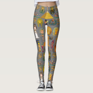 Egyptisk hieroglyfisk - Mönster Pharaoh Leggings