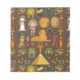 Egyptisk hieroglyfisk-Mönster-symbol Anteckningsblock
