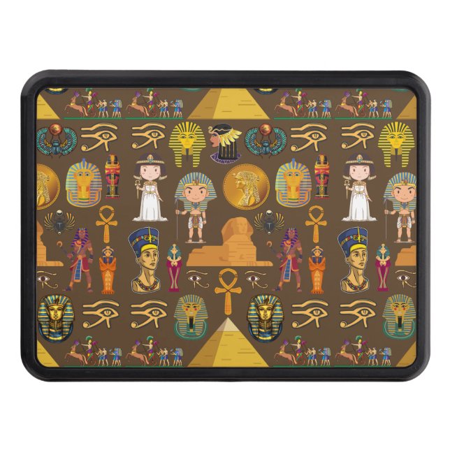 Egyptisk hieroglyfisk-Mönster-symbol Dragkroksskydd (Framsidan)