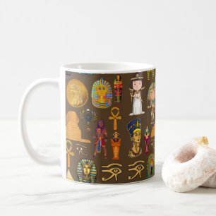 Egyptisk hieroglyfisk-Mönster-symbol Kaffemugg