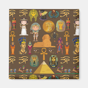 Egyptisk hieroglyfisk-Mönster-symbol Magnet