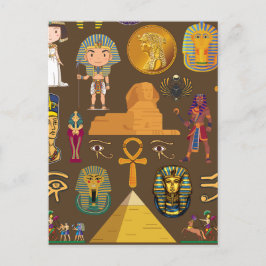 Egyptisk hieroglyfisk-Mönster-symbol Vykort