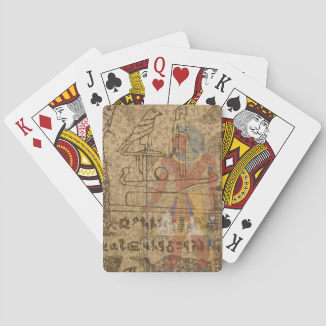 Egyptisk hieroglyfisk spelkort (Baksidan)