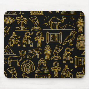 Egyptisk hieroglyfisk symbol Mönster Musmatta