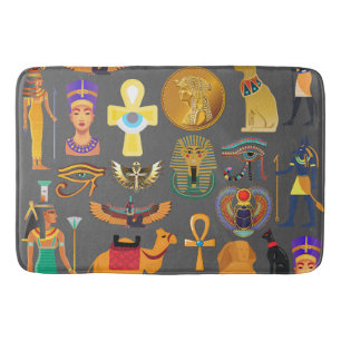 Egyptisk hieroglyfisk symbol Mönster pharaoh Badrumsmatta