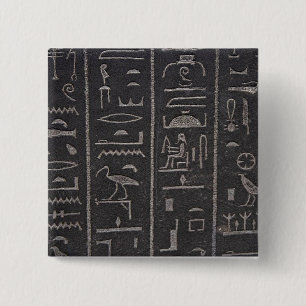 Egyptisk Hieroglyph Button Knapp