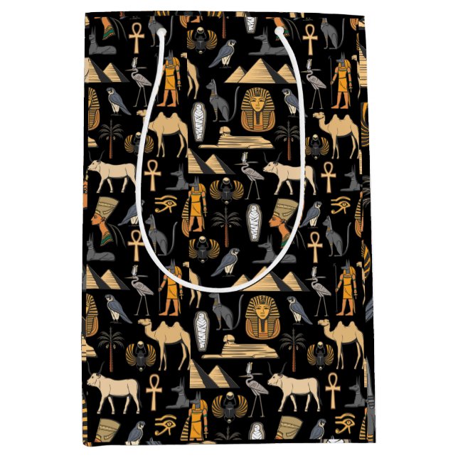 Egyptisk Hieroglyphic Symbol Mönster Background (Framsidan)
