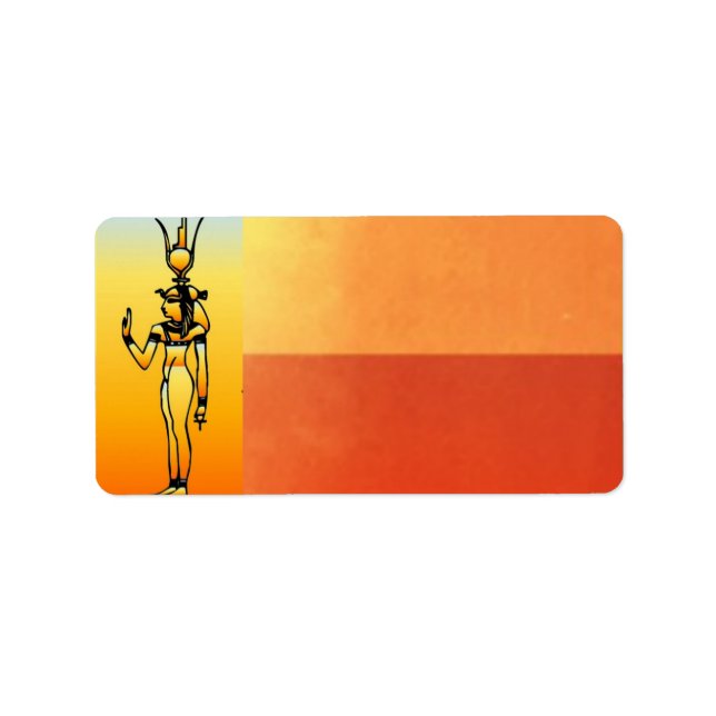 Egyptisk Hieroglyphics-adressetikett Adressetikett (Framsidan)