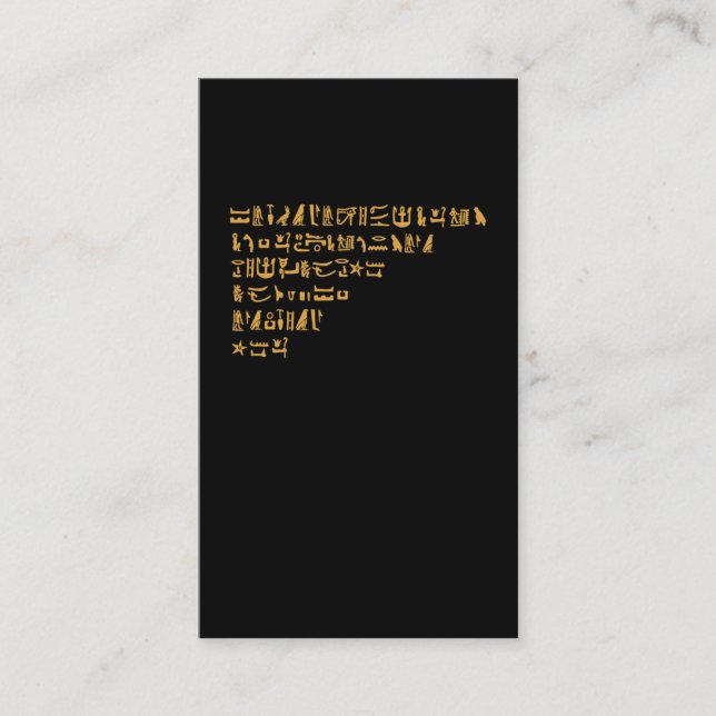 Egyptisk Hieroglyphics Ancient Egypten Visitkort (Framsida)