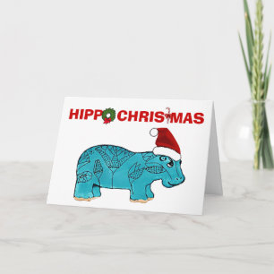 Egyptisk Hippo-jul Helgkort