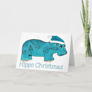 Egyptisk Hippo-jul Helgkort