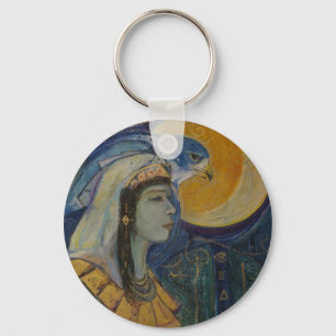 Egyptisk hökgudinna Keychain Nyckelring