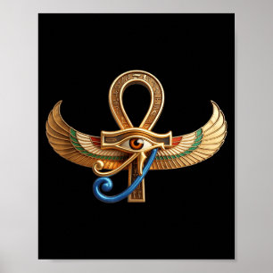 Egyptisk Horus öga ankh egypten arkeolog Poster